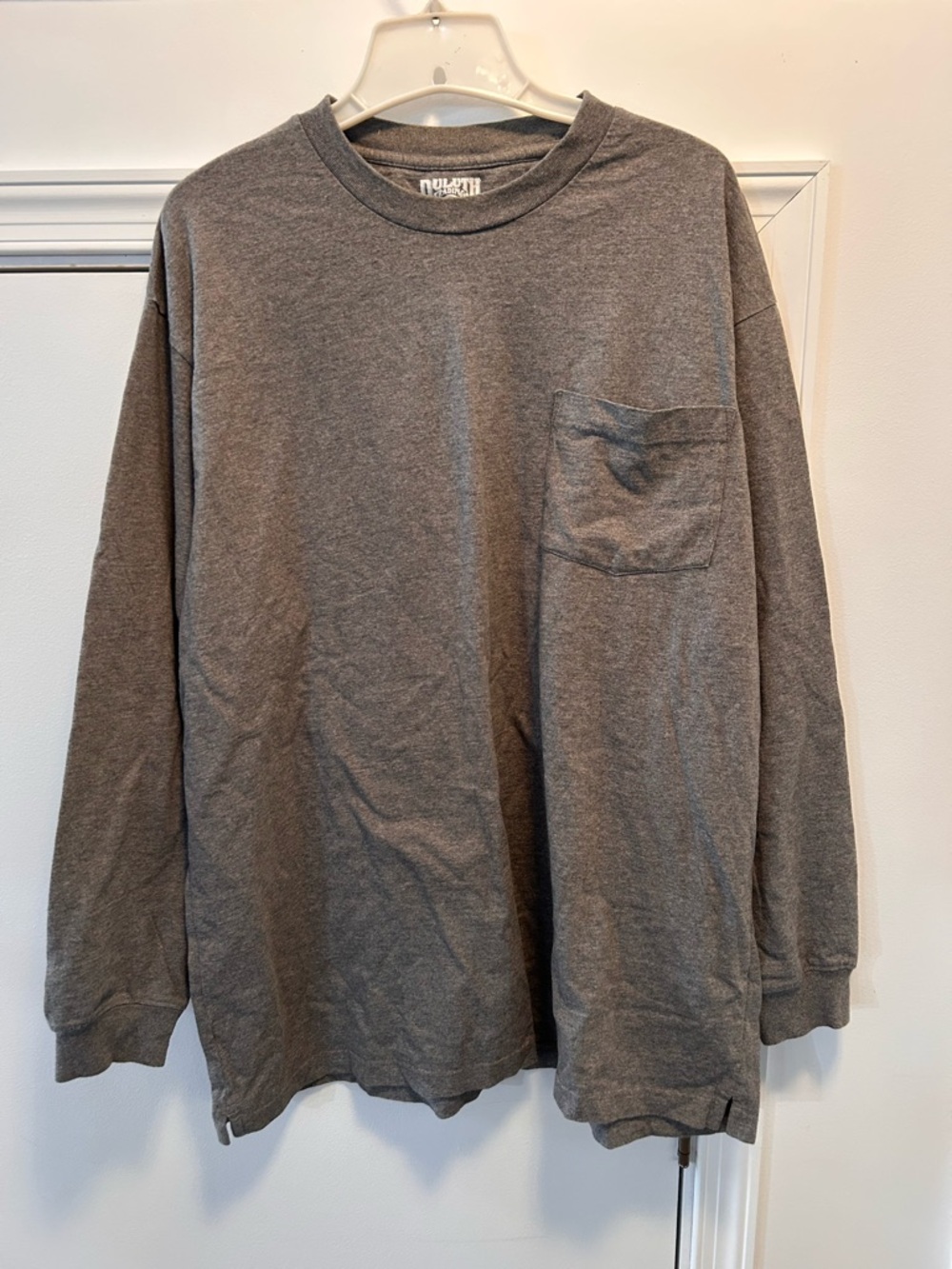 Duluth‎ Trading Co Shirt Mens XL Gray Pullover Long Sleeve